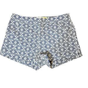Y2K ABERCROMBIE & FITCH Blue Floral Micro Shorts Pockets Zip Size 00